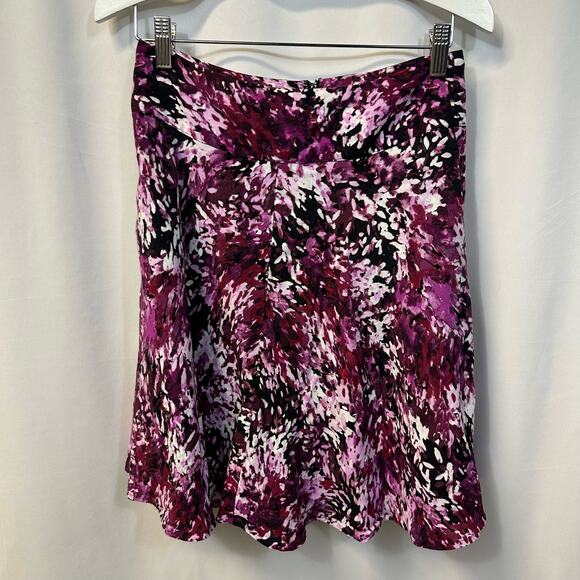 White House Black Market Pink Floral Flounce Mini Skirt Y2K Pockets 0 - Picture 1 of 7